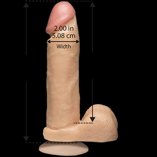Фалоімітатор Doc Johnson The Realistic Cock 8 inch White - PVC, Vack-U-Lock, діаметр 5,1 см