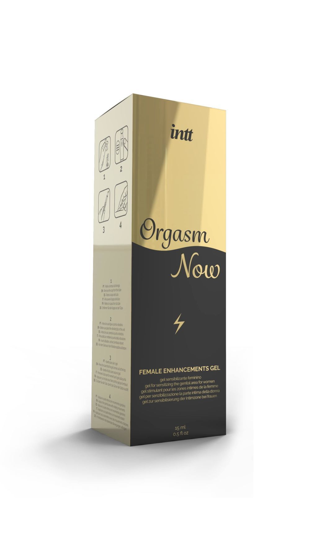 Розпродаж! Збуджувальний гель-вібратор в тубі з віброелементом Intt Orgasm Now 15мл (термін 01.2026)