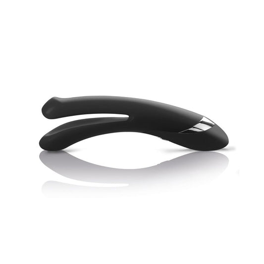 Вібратор подвійний з електростимуляцією Mystim Tingling Aparte eStim Black, міостимулятор
