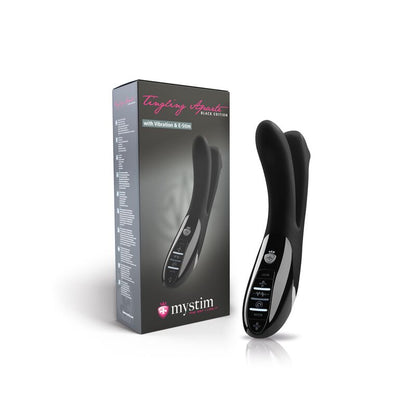 Вібратор подвійний з електростимуляцією Mystim Tingling Aparte eStim Black, міостимулятор