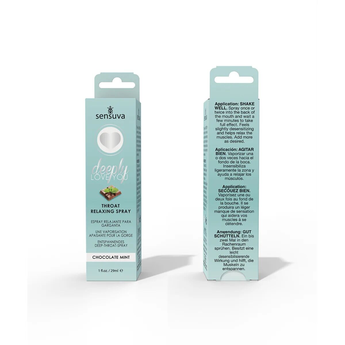 Спрей для мінету Sensuva Deeply Love You Chocolate Mint (29 мл), для глибокого мінету