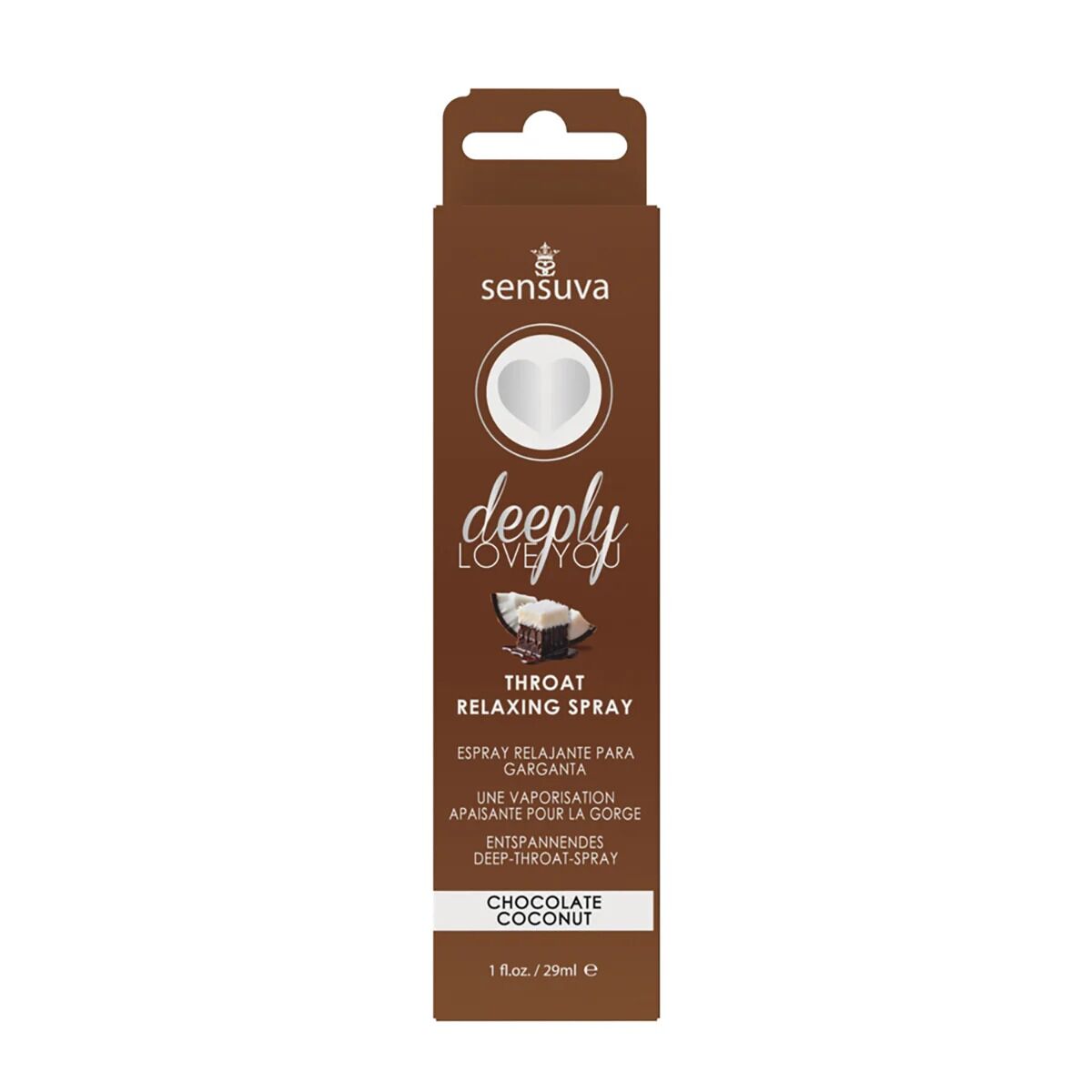 Спрей для мінету Sensuva Deeply Love You Chocolate Coconut (29 мл), для глубокого мінету