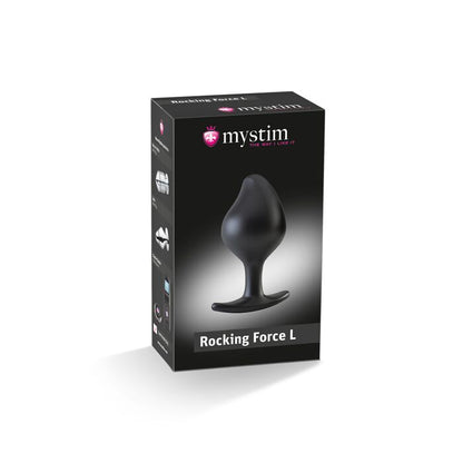 Силіконова анальна пробка Mystim Rocking Force L для електростимулятора, діаметр 4,7 см