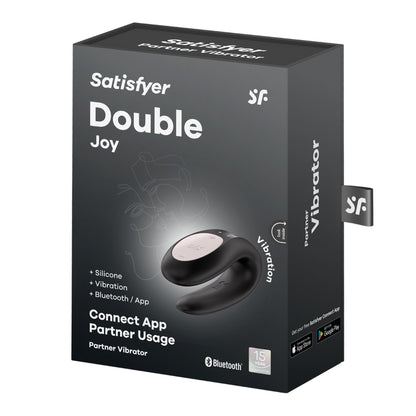 Смарт-вібратор для пар Satisfyer Double Joy Black із широким кліторальним стимулятором