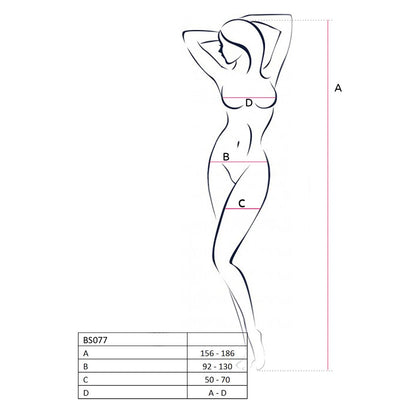 Бодістокінг з крупною сіткою Passion BS077 white