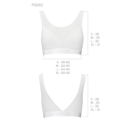 Топ з прозорою вставкою Passion PS002 TOP XL, white