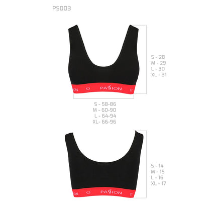 Спортивний топ на широких бретелях Passion PS003 TOP L, black