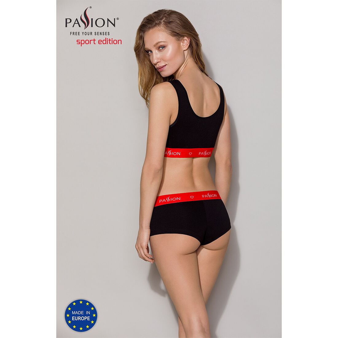 Спортивний топ на широких бретелях Passion PS003 TOP S, black