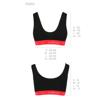 Спортивний топ на широких бретелях Passion PS003 TOP XL, black