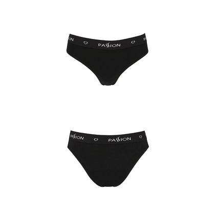 Трусики-сліпи з бавовни та еластаном Passion PS004 PANTIES L, black