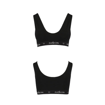 Спортивний топ з широкою гумкою Passion PS004 TOP M, black