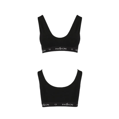 Спортивний топ з широкою гумкою Passion PS004 TOP S, black