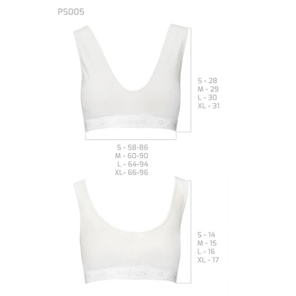 Спортивний топ з еластичної бавовни Passion PS005 TOP L, white