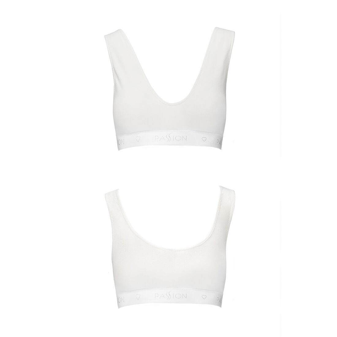 Спортивний топ з еластичної бавовни Passion PS005 TOP L, white