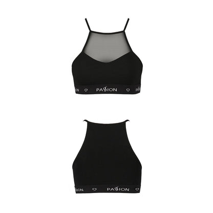 Спортивний топ з прозорою вставкою Passion PS006 TOP XL, black