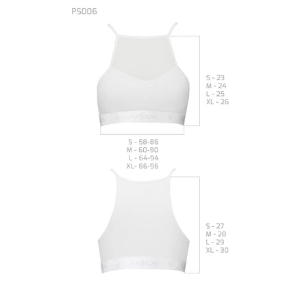 Спортивний топ з прозорою вставкою Passion PS006 TOP M, white
