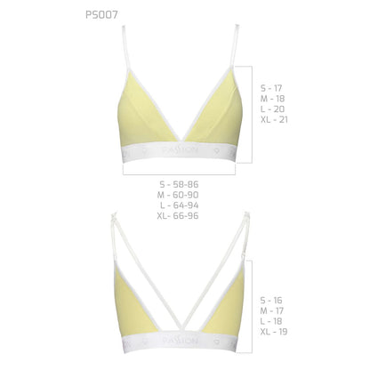 Спортивний топ з подвійними бретелями Passion PS007 TOP M, yellow