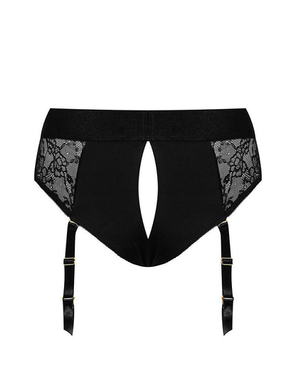 Мереживні трусики для страпона з підв’язками для панчіх Strap-On-Me DIVA HARNESS - L