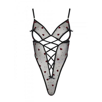 Еротичний боді з малюнком Passion LOVELIA BODY L/XL, black