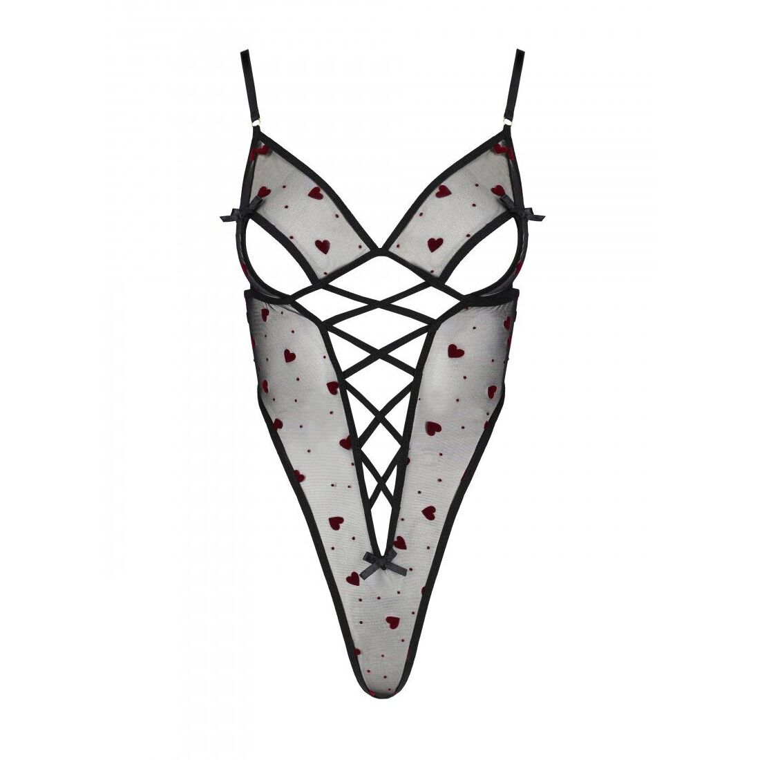 Еротичний боді з малюнком Passion LOVELIA BODY S/M, black
