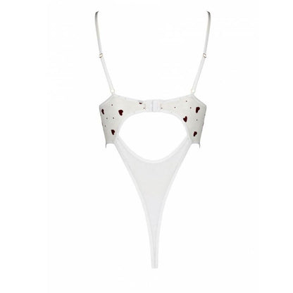 Еротичний боді з малюнком Passion LOVELIA BODY L/XL, white