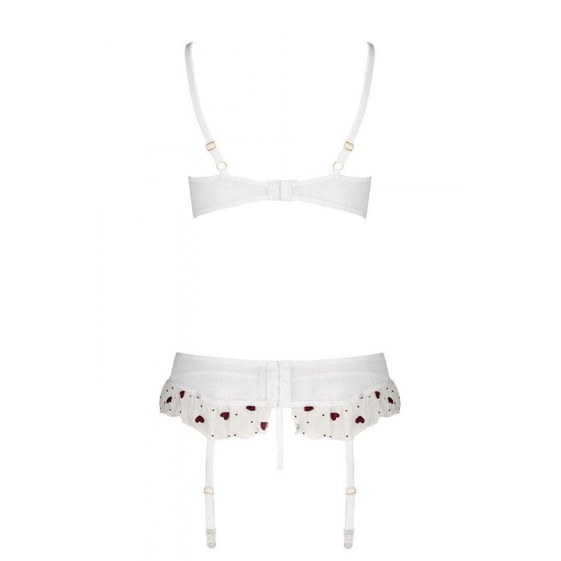 Сексуальний комплект з поясом для панчіх Passion LOVELIA SET L/XL, white