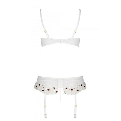 Сексуальний комплект з поясом для панчіх Passion LOVELIA SET L/XL, white