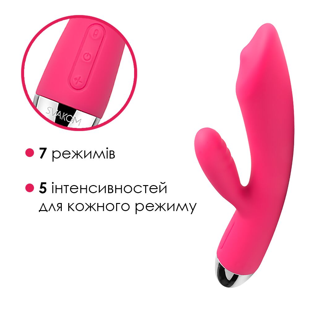 Вібратор-кролик із перлинною стимуляцією точки G Svakom Trysta Plum Red