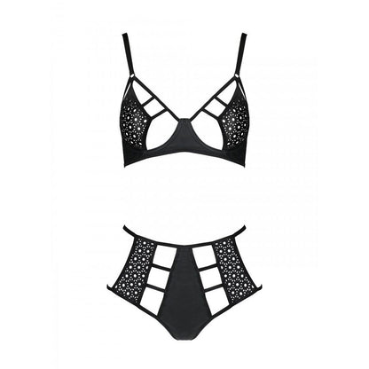 Розпродаж!!! Комплект з екошкіри Passion Tamaris Set black S/M, бюстгальтер та трусики
