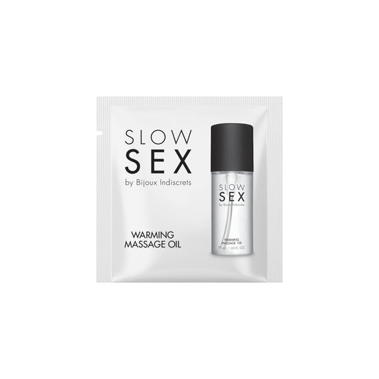 Пробник розігрівальної їстівної масажної олії Bijoux Indiscrets Slow Sex Warming massage oil