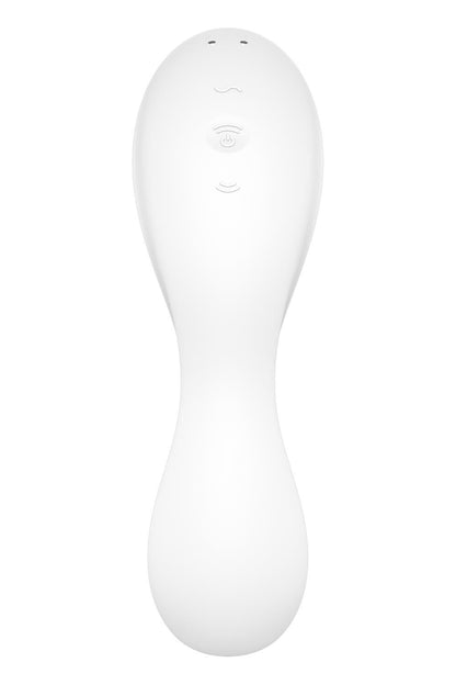 Вакуумний смарт-стимулятор із вібрацією Satisfyer Curvy Trinity 5 (White), керування зі смартфона