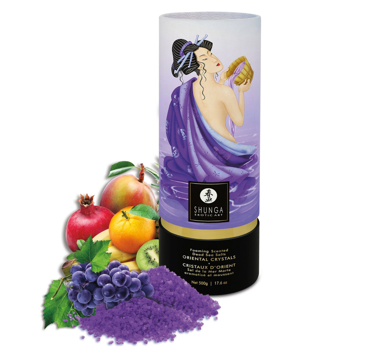 Пінлива сіль для ванни Shunga Dead Sea salt Oriental Crystals — Exotic Fruits (500 г)