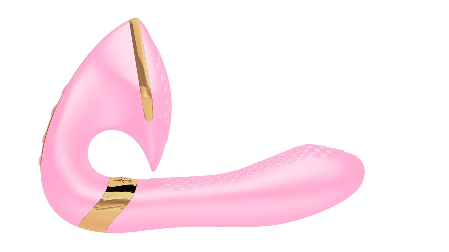 Вагінально-кліторальний вібратор Shunga Soyo Light Pink