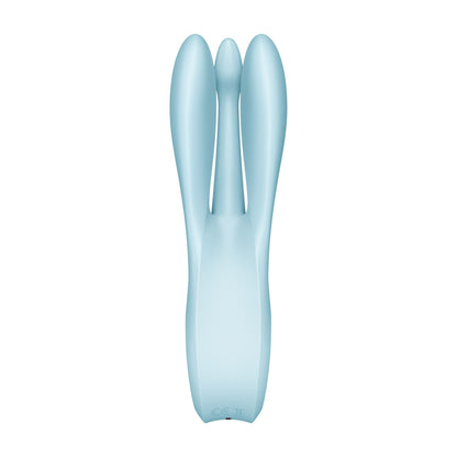 Кліторальний вібратор Satisfyer Threesome 1 Light Blue з трьома гнучкими пальчиками