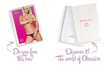 Мереживні танги з доступом Obsessive 828-THC-1 crotchless thong S/M, чорні