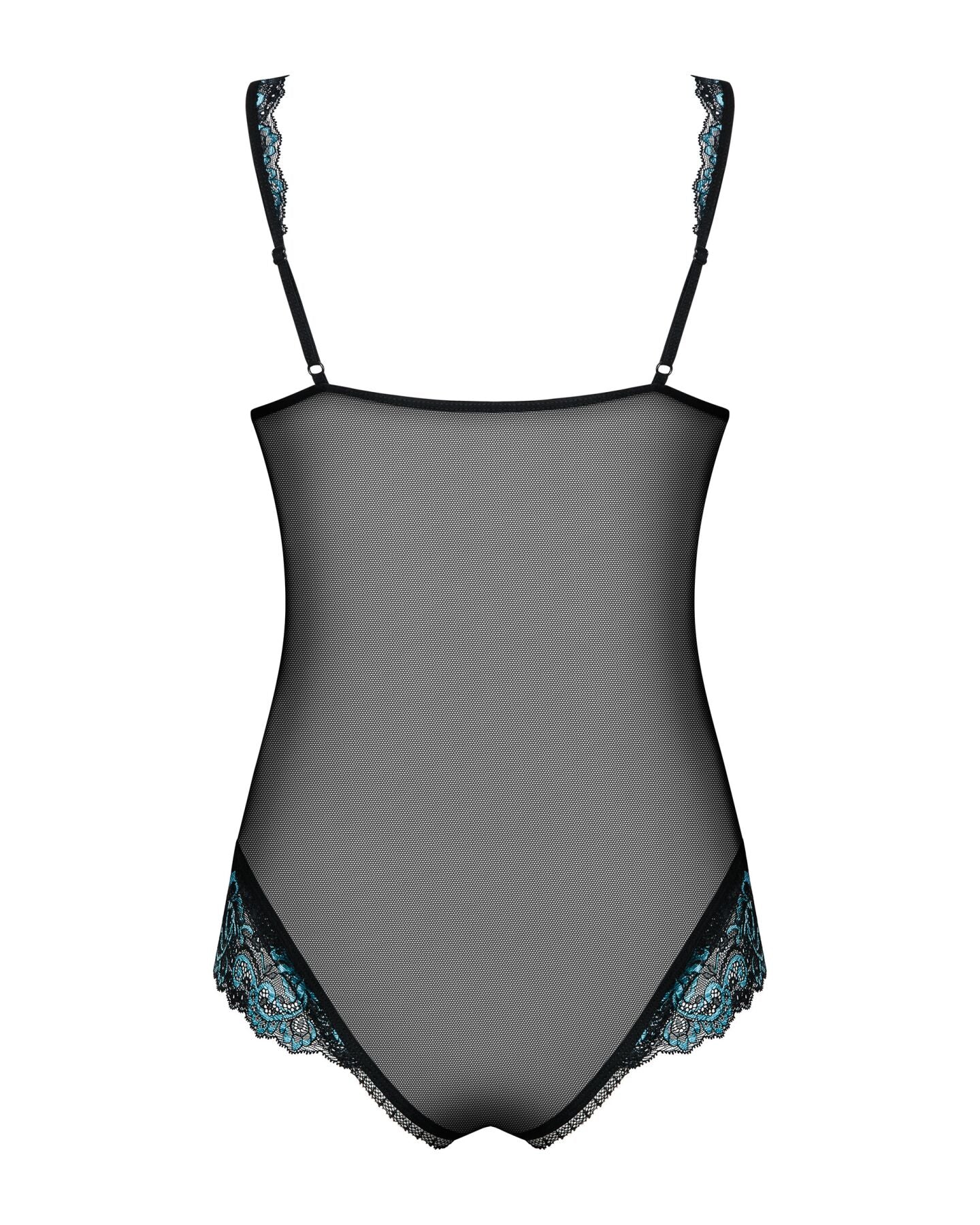 (SALE) Сітчасте боді на кісточках Obsessive Amanta teddy S/M, чорне, з доступом