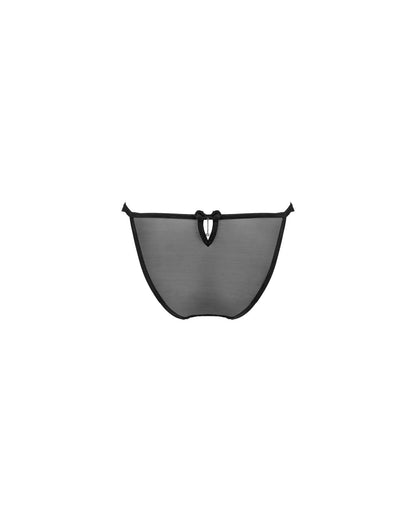 Напівпрозорі трусики з підвіскою Obsessive Ivannes panties black L/XL, чорні