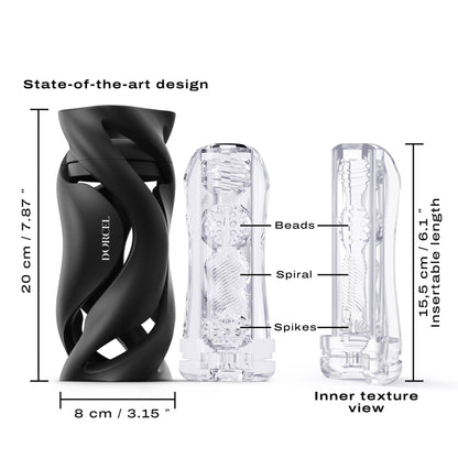 Мастурбатор Dorcel DEEP BLOW BLACK, подвійне використання