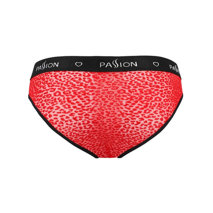 Чоловічі напівпрозорі труси Passion 031 SLIP MIKE XXL/XXXL Red, під леопард