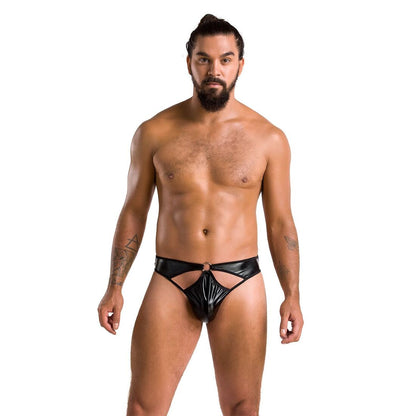 Чоловічі стринги Passion 033 THONG PAUL S/M Black, під латекс