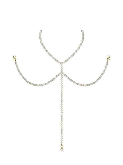 (SALE) Намисто під перлини на декольте Obsessive A757 necklace pearl