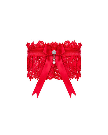 (SALE) Ажурна підв’язка Obsessive Amor Cherris garter, red