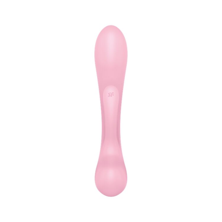 Двосторонній вібратор-кролик Satisfyer Triple Oh Pink, 3 мотори, руків’я-масажер