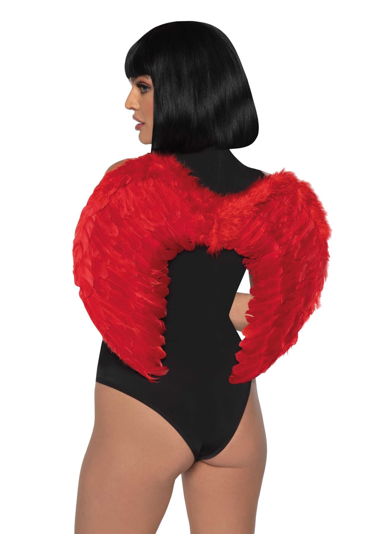 (SALE) Крила дияволиці Leg Avenue devil wings Red, справжнє пір’я