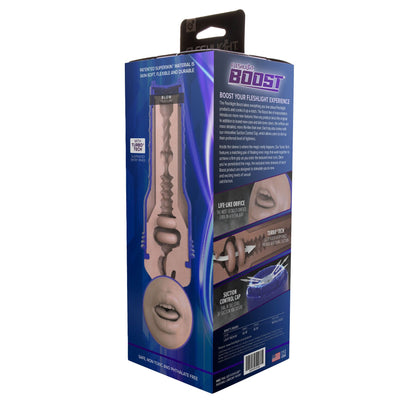 Мастурбатор-ротик Fleshlight Boost Blow Light Medium Flesh, плаваючі кільця Turbo Tech