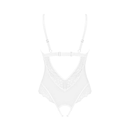 Еротичне напівпрозоре боді Obsessive Heavenlly crotchless teddy XL/2XL, з доступом