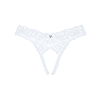 Мереживні танга Obsessive Heavenlly crotchless thong M/L, з доступом