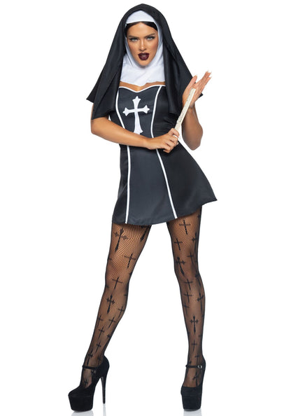 (SALE) Костюм черниці Leg Avenue Naughty Nun L, сукня, головний убір