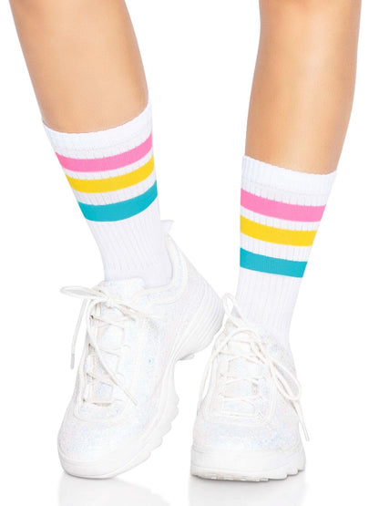 Шкарпетки жіночі в смужку Leg Avenue Pride crew socks Pansexual, 37–43 розмір