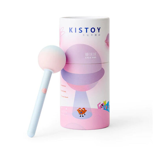 Вібратор-цукерка на паличці KISTOY Lala Pop, 2 мотори, маска на очі в комплекті